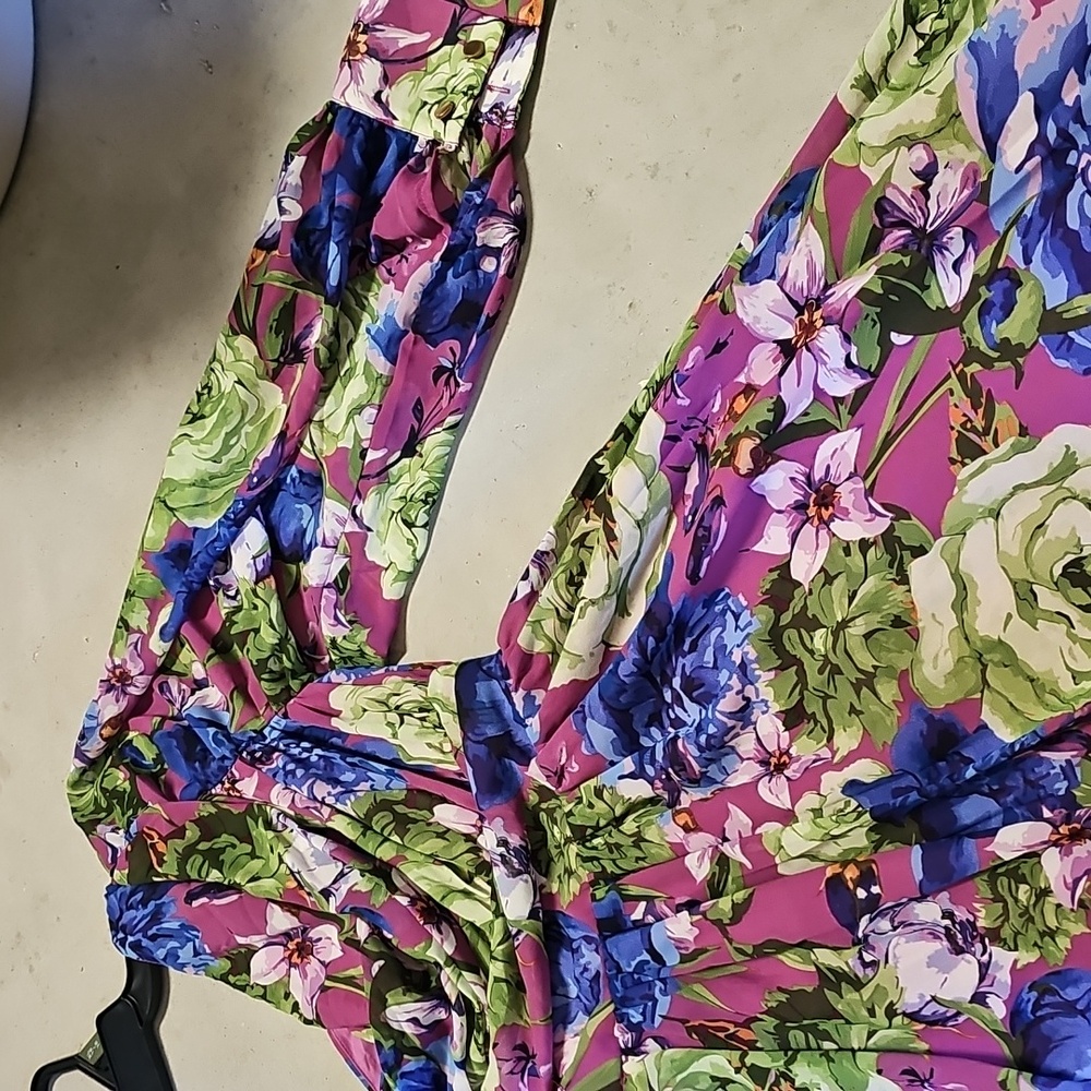Nwt Floral One-Shoulder Dress - Picture 4 of 5